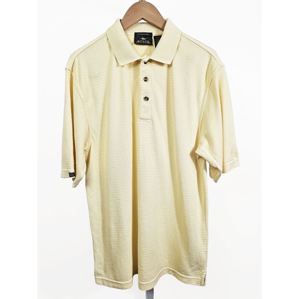 Antigua Medium Yellow Desert Dry Performance Polo Shirt Welk Resort Logo
